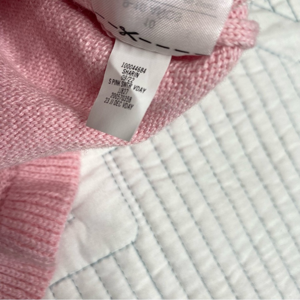 Janie & Jack Fairy Tale Pink Heart Cable Knit Sweater Size 10 Valentines - Picture 7 of 9